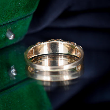 Vintage Opal Seven Stone 9ct Gold Band Ring | Dated 1979