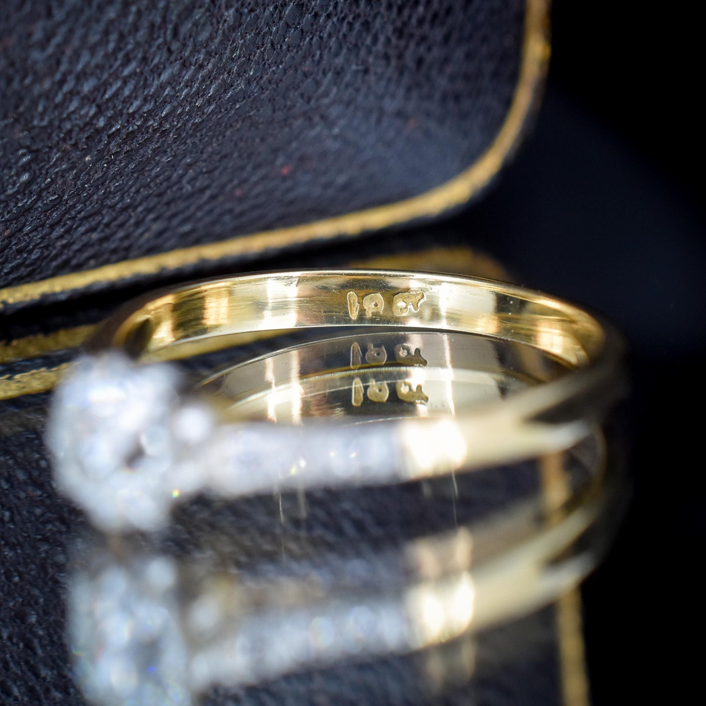 Antique 0.60 Old Cut Diamond 18ct Gold Platinum Solitaire Engagement Ring