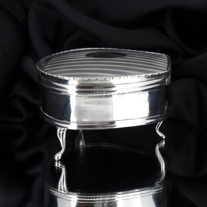 Antique Birmingham 1923 Sterling Silver Clam Trinket Jewellery Box