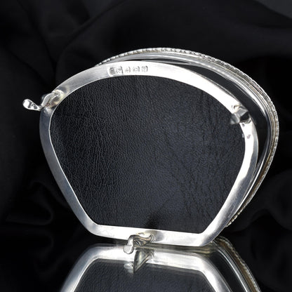 Antique Birmingham 1923 Sterling Silver Clam Trinket Jewellery Box