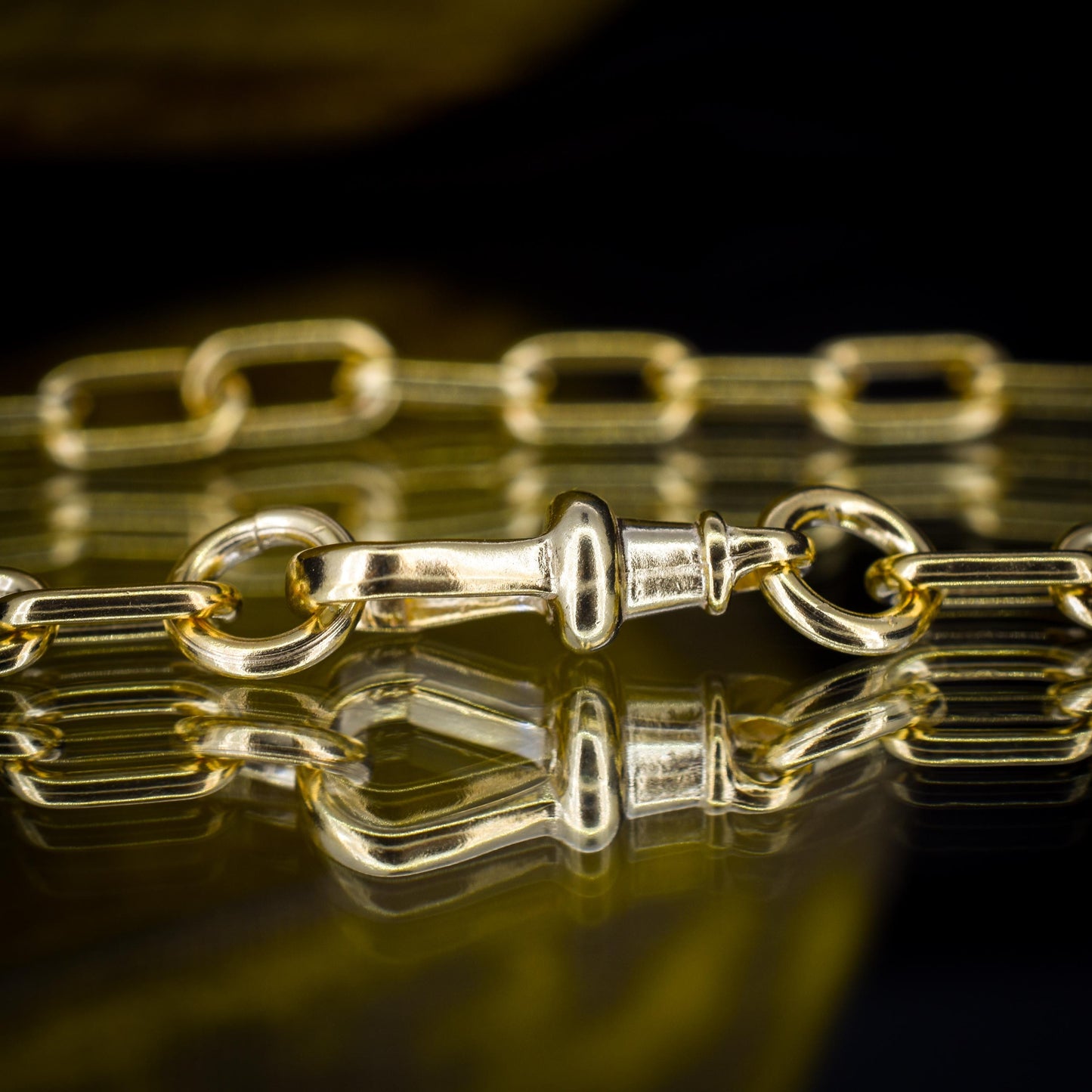 Vintage Gold on Sterling Silver Paper Link Chain Bracelet | 7.5"