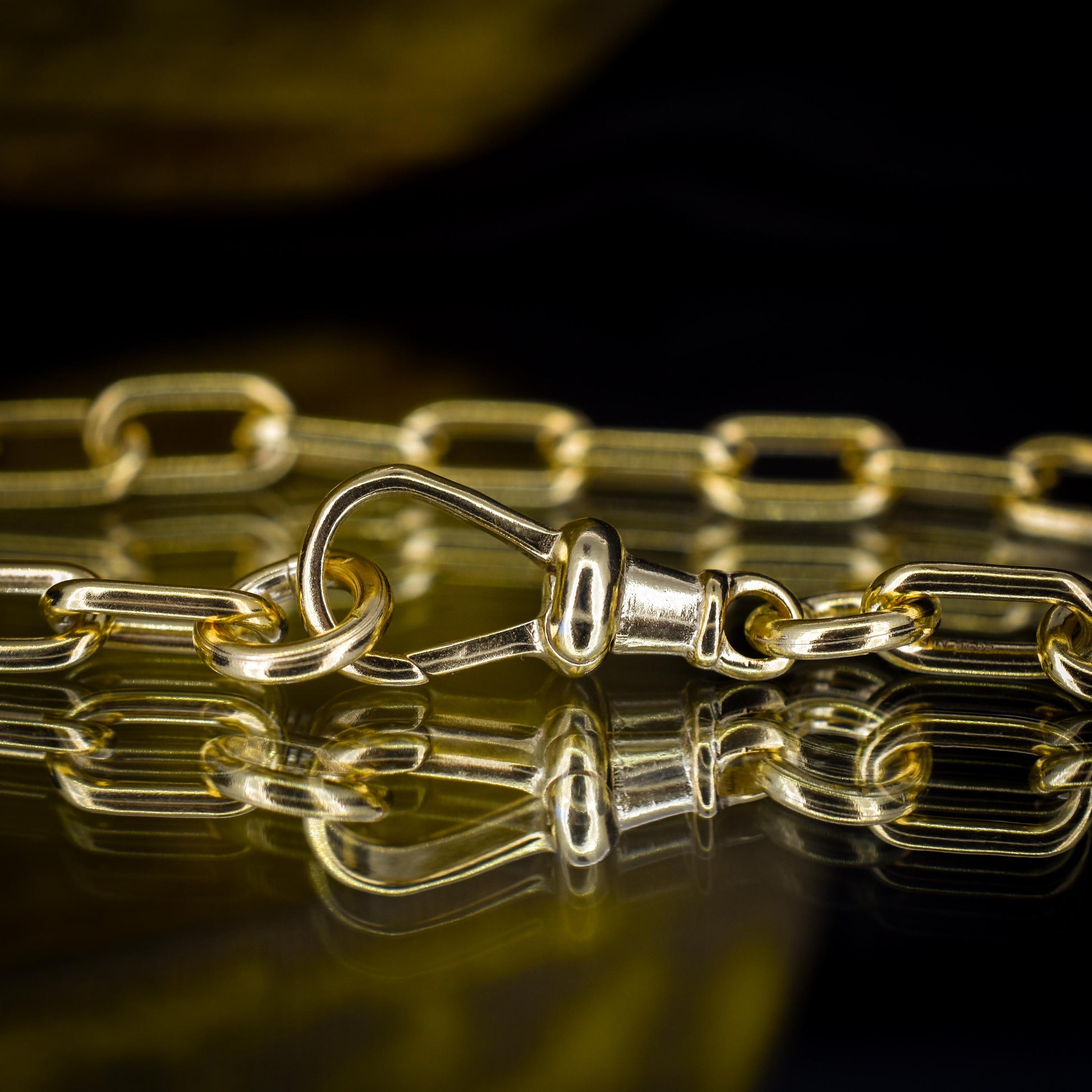 Vintage Gold on Sterling Silver Paper Link Chain Bracelet | 7.5"