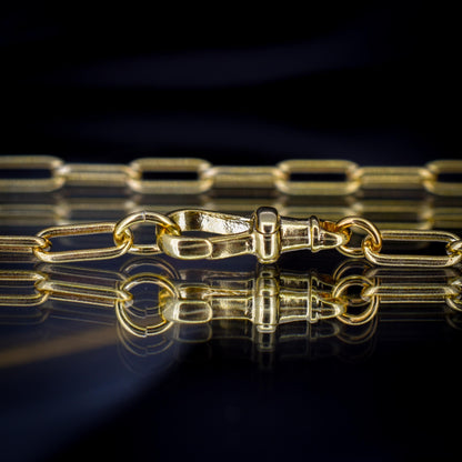 Vintage Gold on Sterling Silver Paper Link Chain Necklace | 23.5"