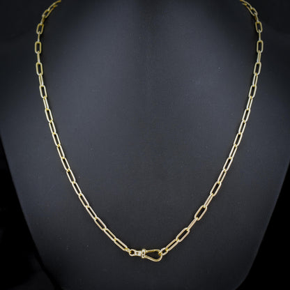 Vintage Gold on Sterling Silver Paper Link Chain Necklace | 23.5"