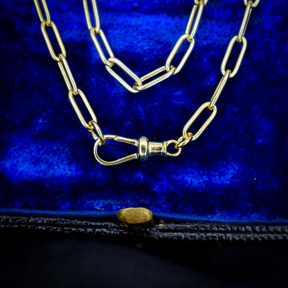 Vintage Gold on Sterling Silver Paper Link Chain Necklace | 23.5"