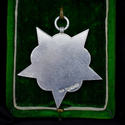 Antique Victorian '1898' Gold Silver Star Medal Pendant
