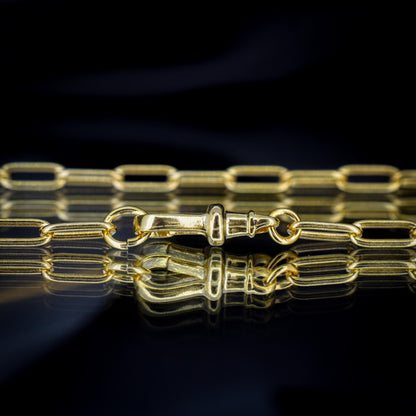 Vintage Gold on Sterling Silver Paper Link Chain Necklace | 23.5"