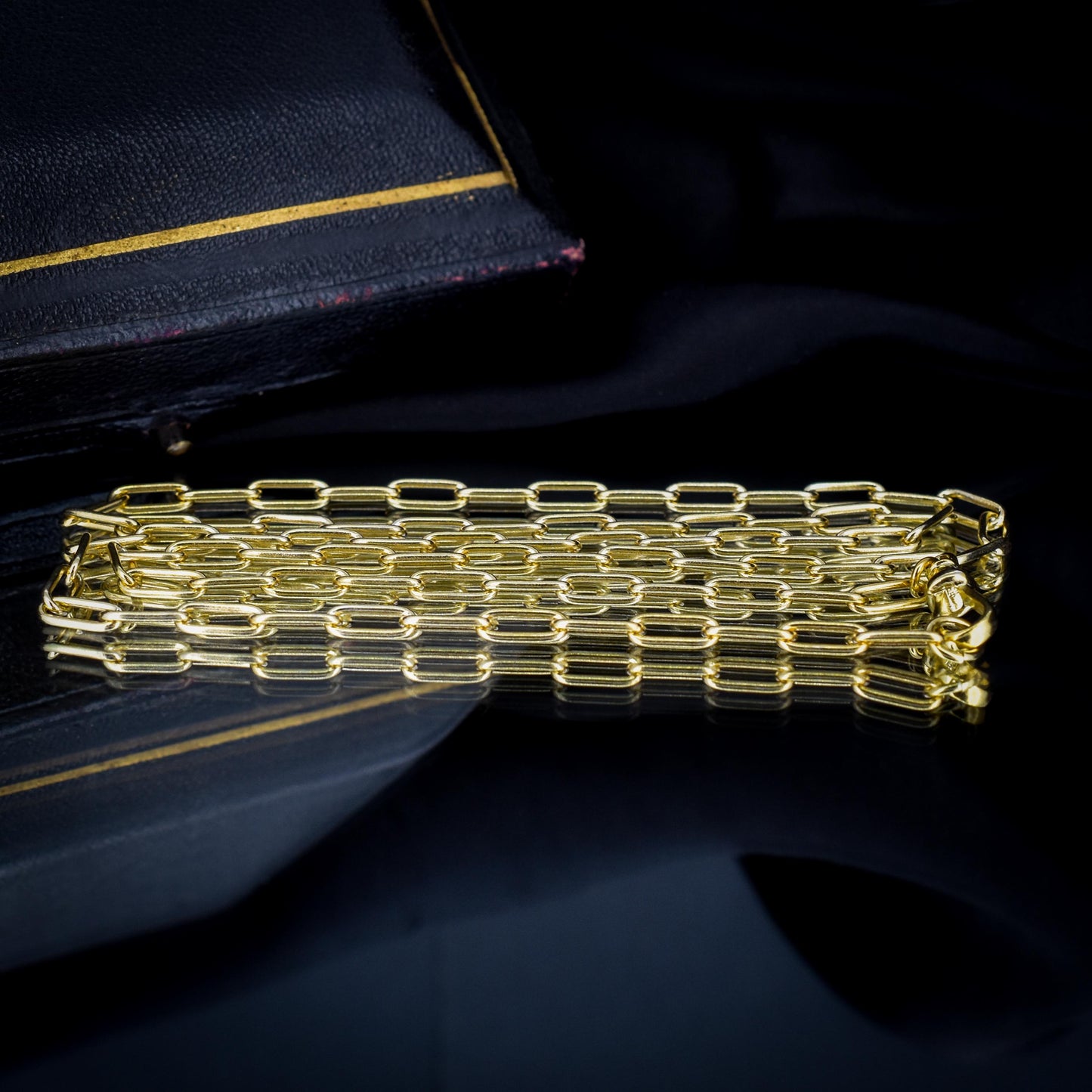 Vintage Gold on Sterling Silver Paper Link Chain Necklace | 23.5"