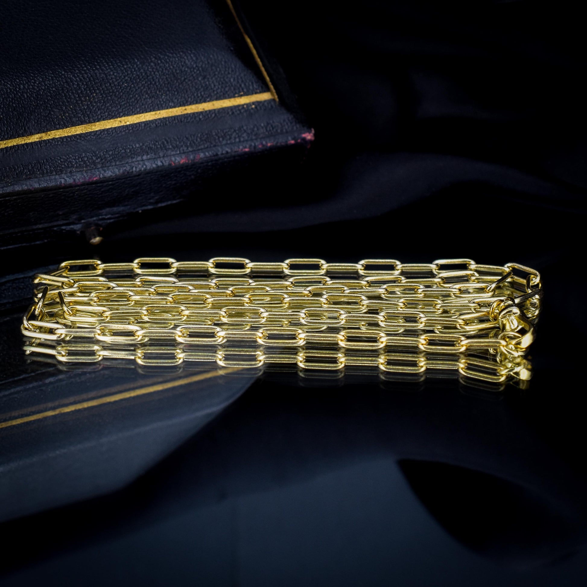 Vintage Gold on Sterling Silver Paper Link Chain Necklace | 23.5"