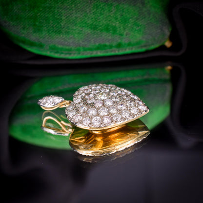 Diamond Heart Pendant 4.0ct Total | Edwardian Style