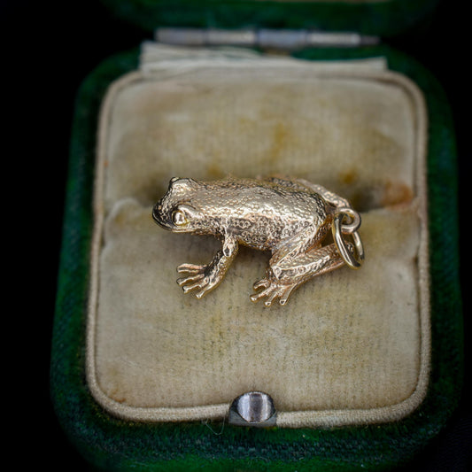 Vintage 9ct Yellow Gold Frog Charm