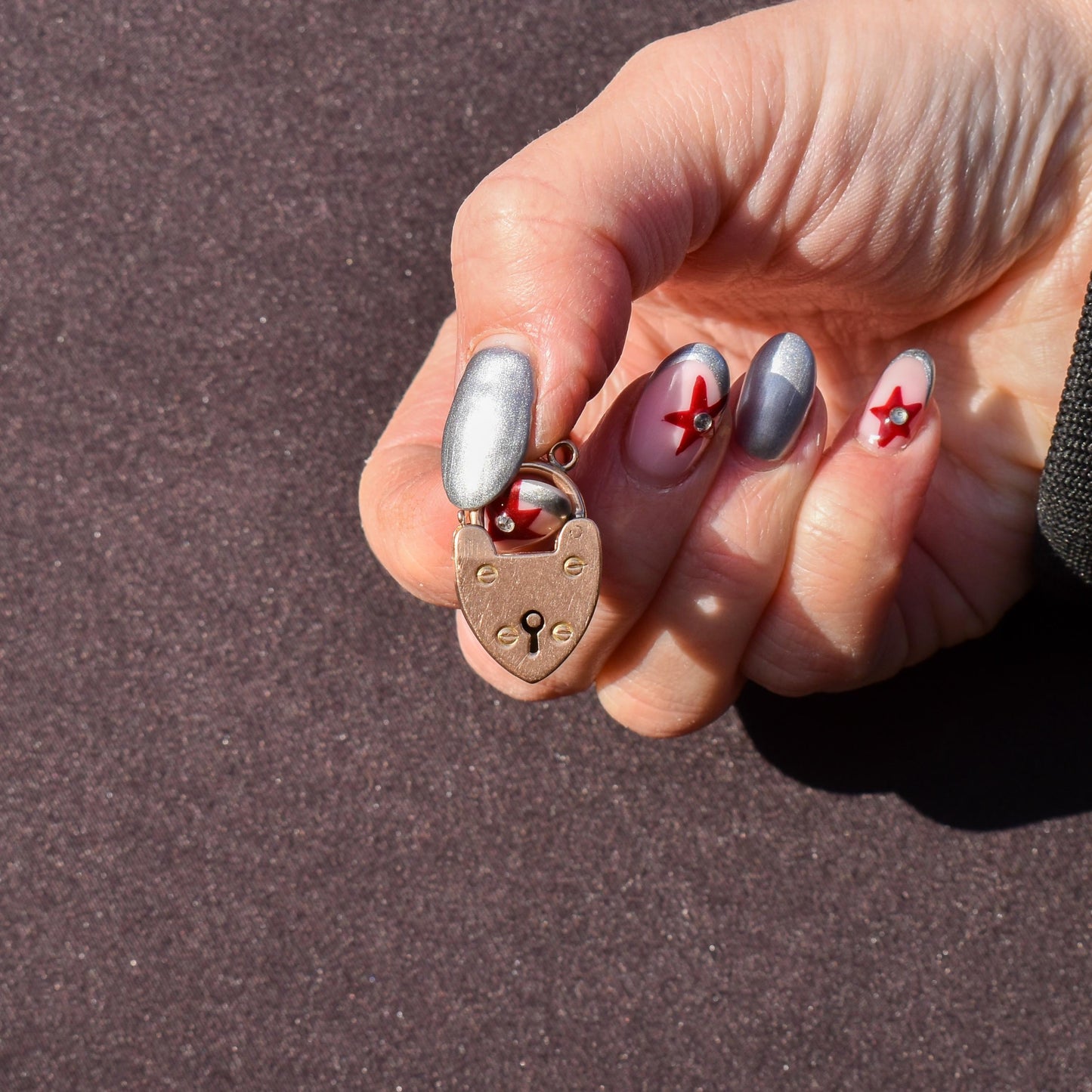 Antique Edwardian 15ct Gold Heart Padlock Pendant