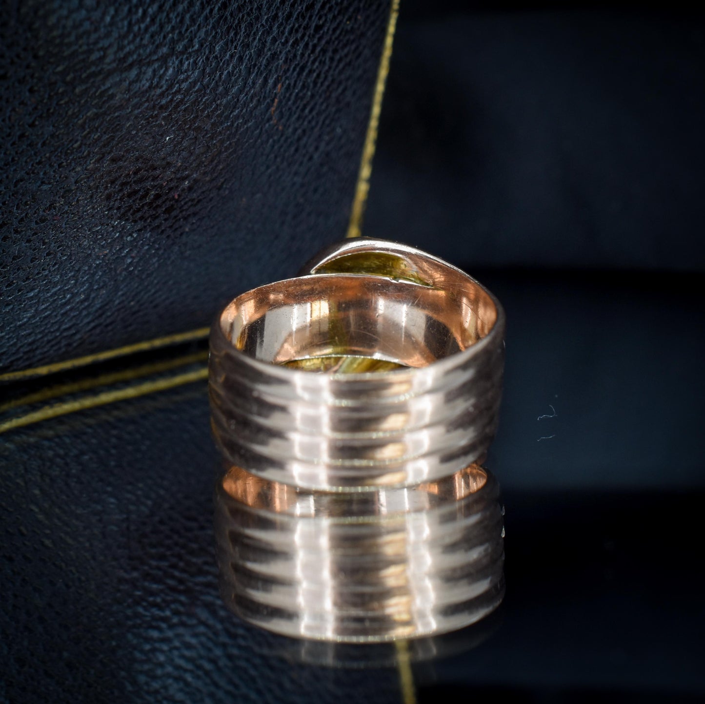 Antique Diamond and Sapphire Snake Serpent 9ct Gold Band Ring | Chester 1904