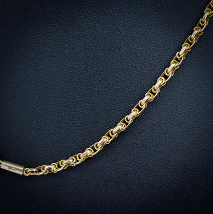 Antique 9ct Gold Fancy Link Chain Necklace with Barrel Clasp | 16.5"