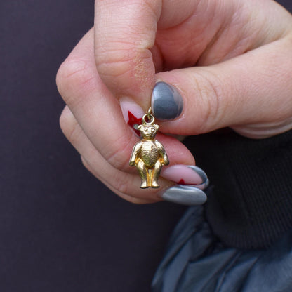 Antique 9ct Gold Teddy Bear Charm Pendant