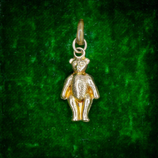 Antique 9ct Gold Teddy Bear Charm Pendant