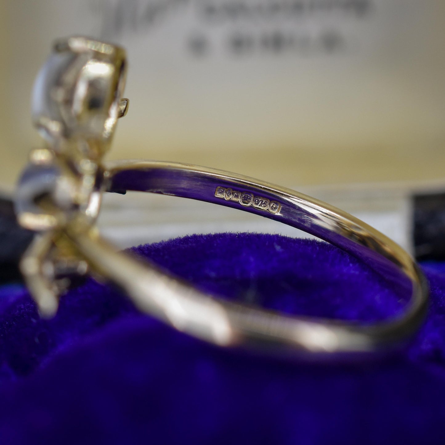 Moonstone and Diamond Spider 9ct Yellow Gold Dress Ring