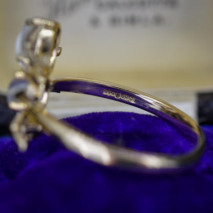 Moonstone and Diamond Spider 9ct Yellow Gold Dress Ring