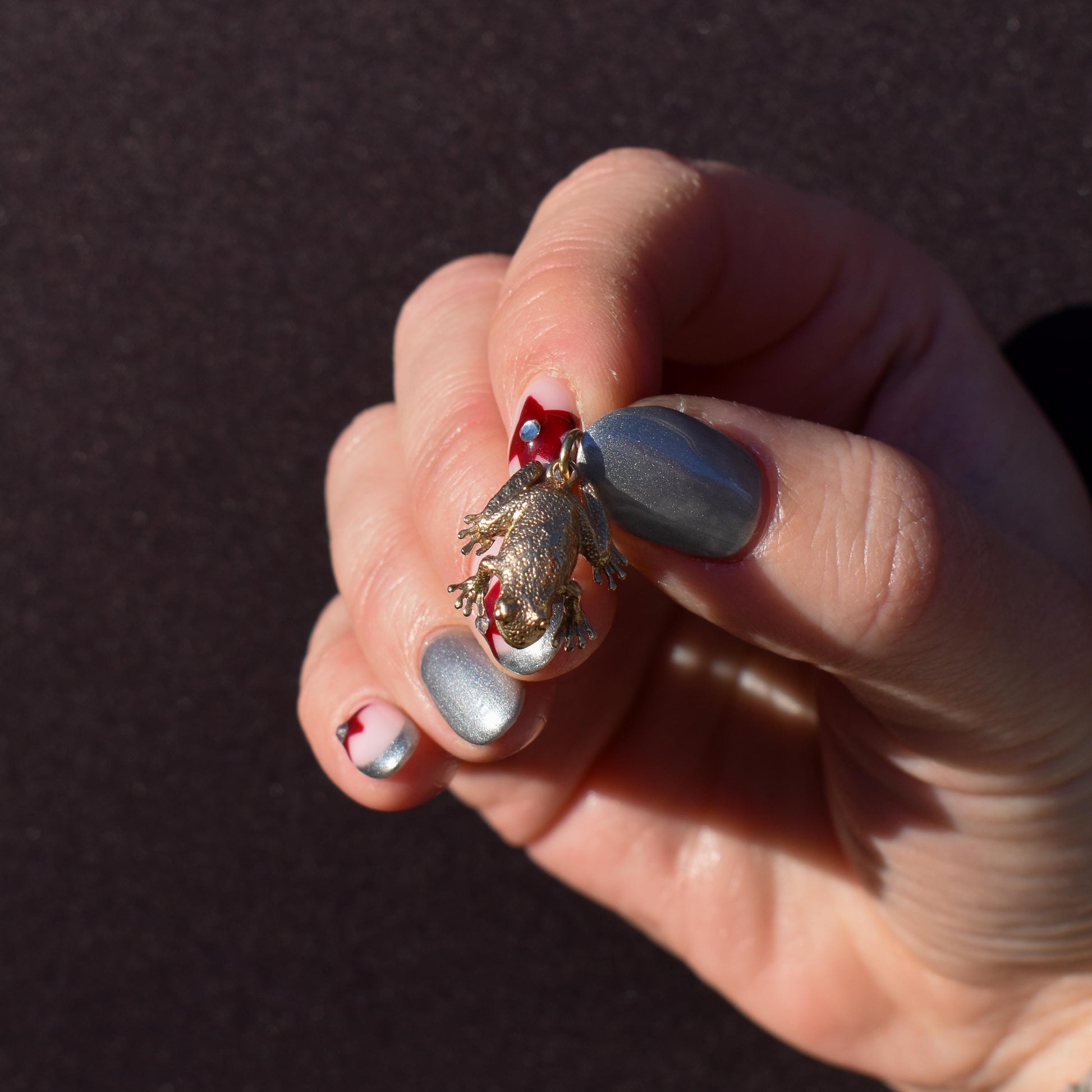 Vintage 9ct Yellow Gold Frog Charm