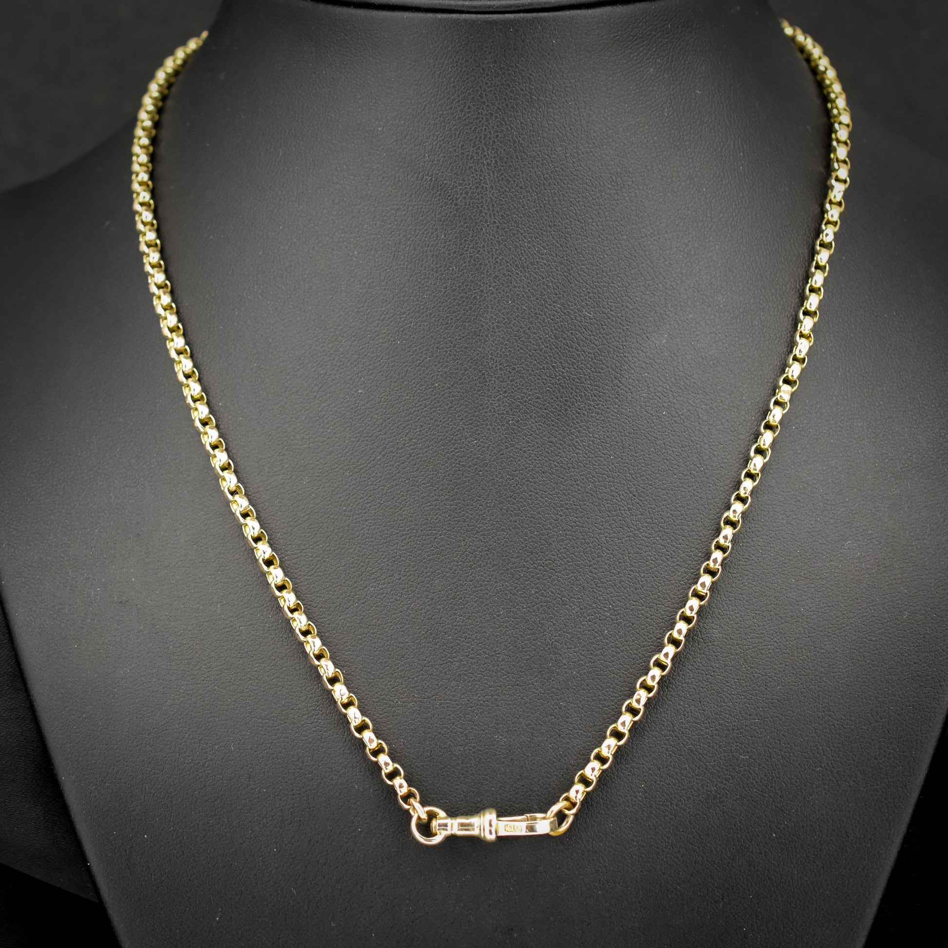 Antique Victorian 9ct Gold Chain Necklace with Dog Clip | 20.5"