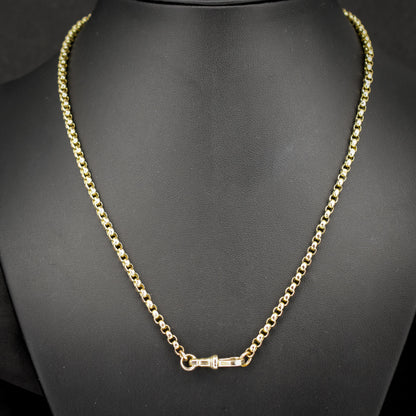 Antique Victorian 9ct Gold Chain Necklace with Dog Clip | 20.5"