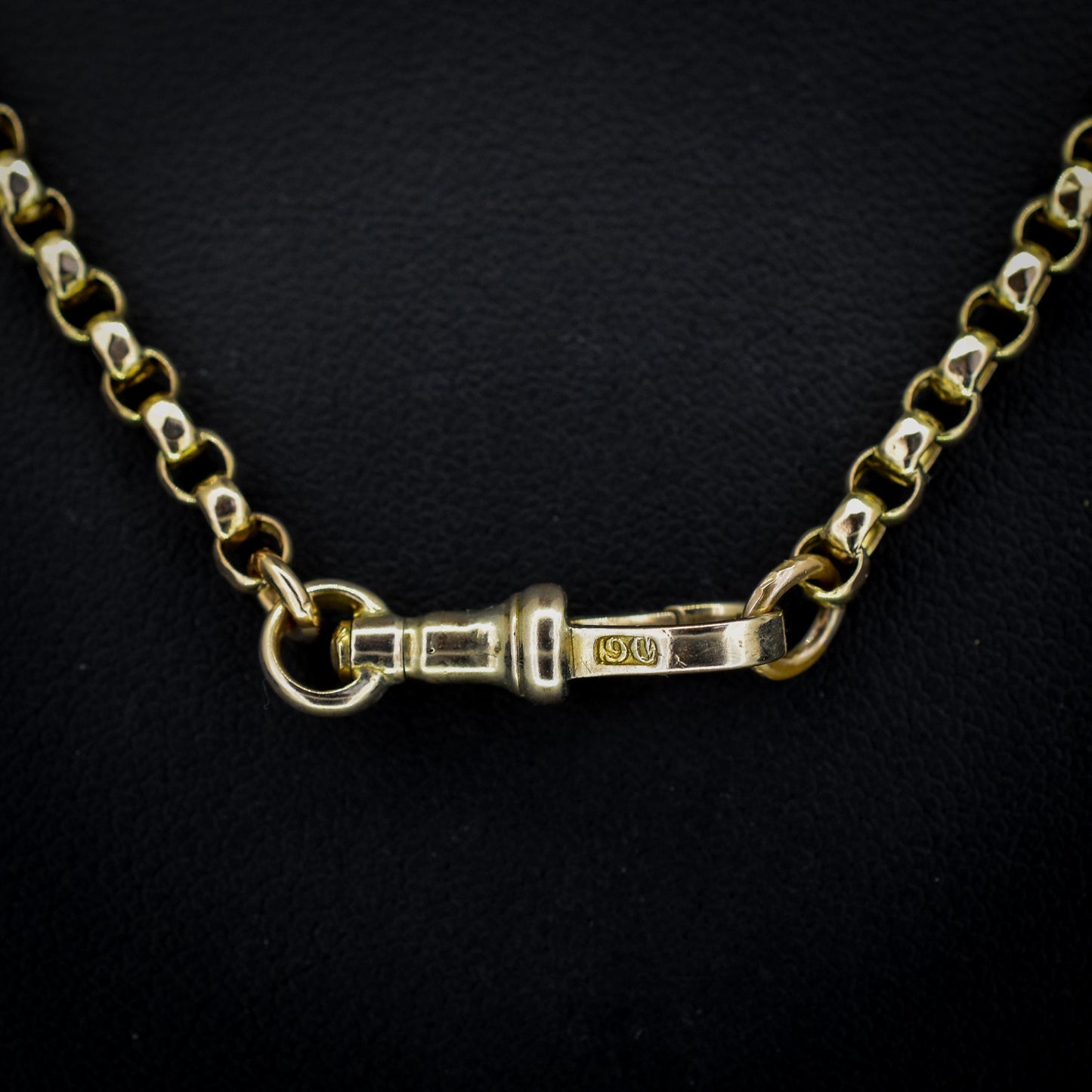 Antique Victorian 9ct Gold Chain Necklace with Dog Clip | 20.5"