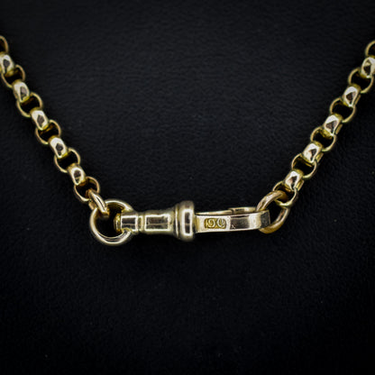 Antique Victorian 9ct Gold Chain Necklace with Dog Clip | 20.5"
