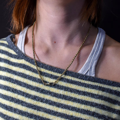 Antique Victorian 9ct Gold Chain Necklace with Dog Clip | 20.5"