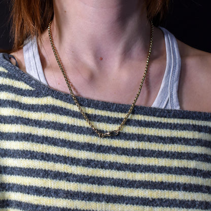 Antique Victorian 9ct Gold Chain Necklace with Dog Clip | 20.5"