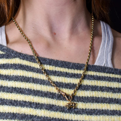 Antique 9ct Gold Pig Charm Pendant