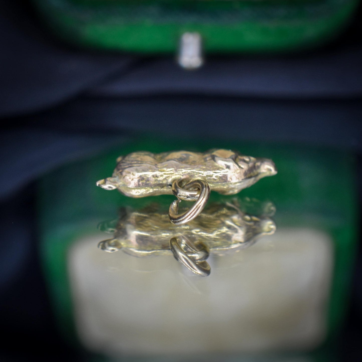 Antique 9ct Gold Pig Charm Pendant