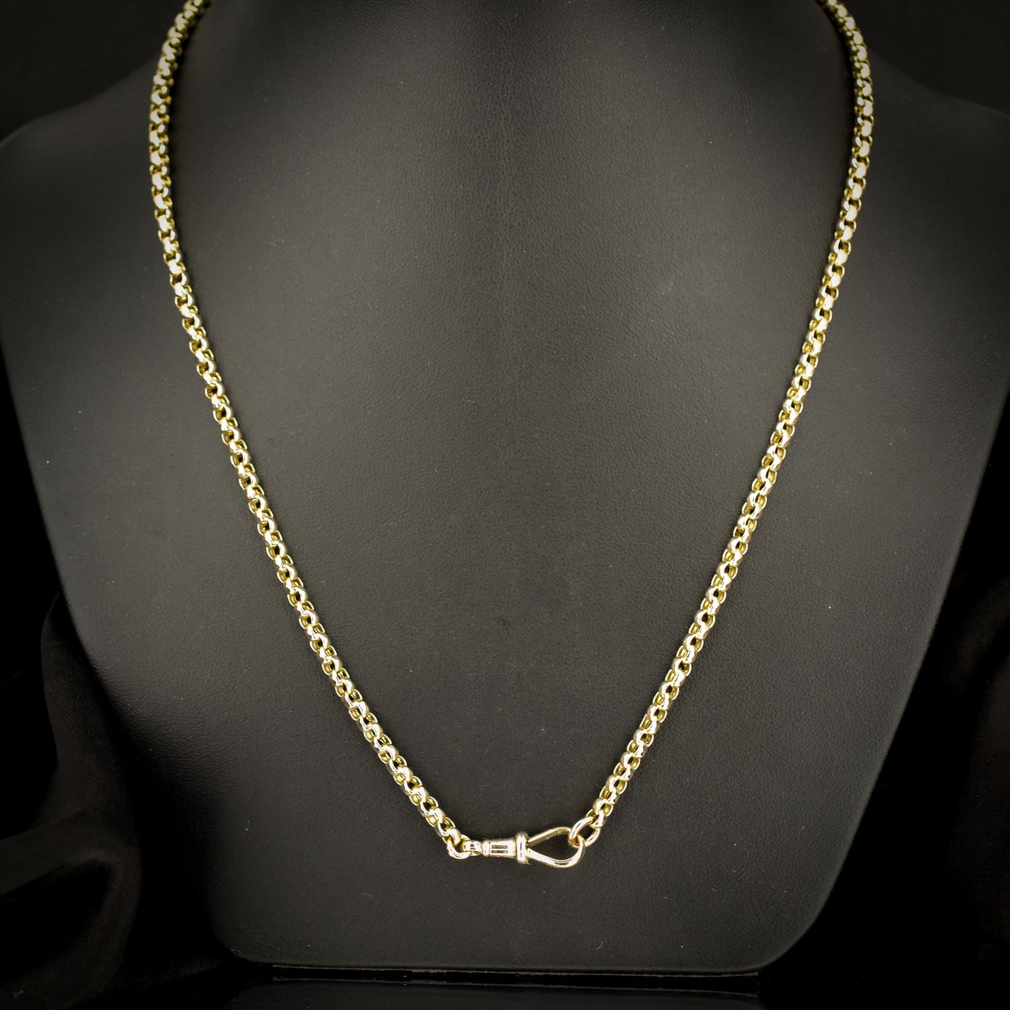 Antique Victorian 9ct Gold Chain Necklace with Dog Clip | 20.5"