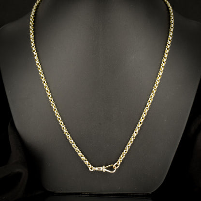 Antique Victorian 9ct Gold Chain Necklace with Dog Clip | 20.5"