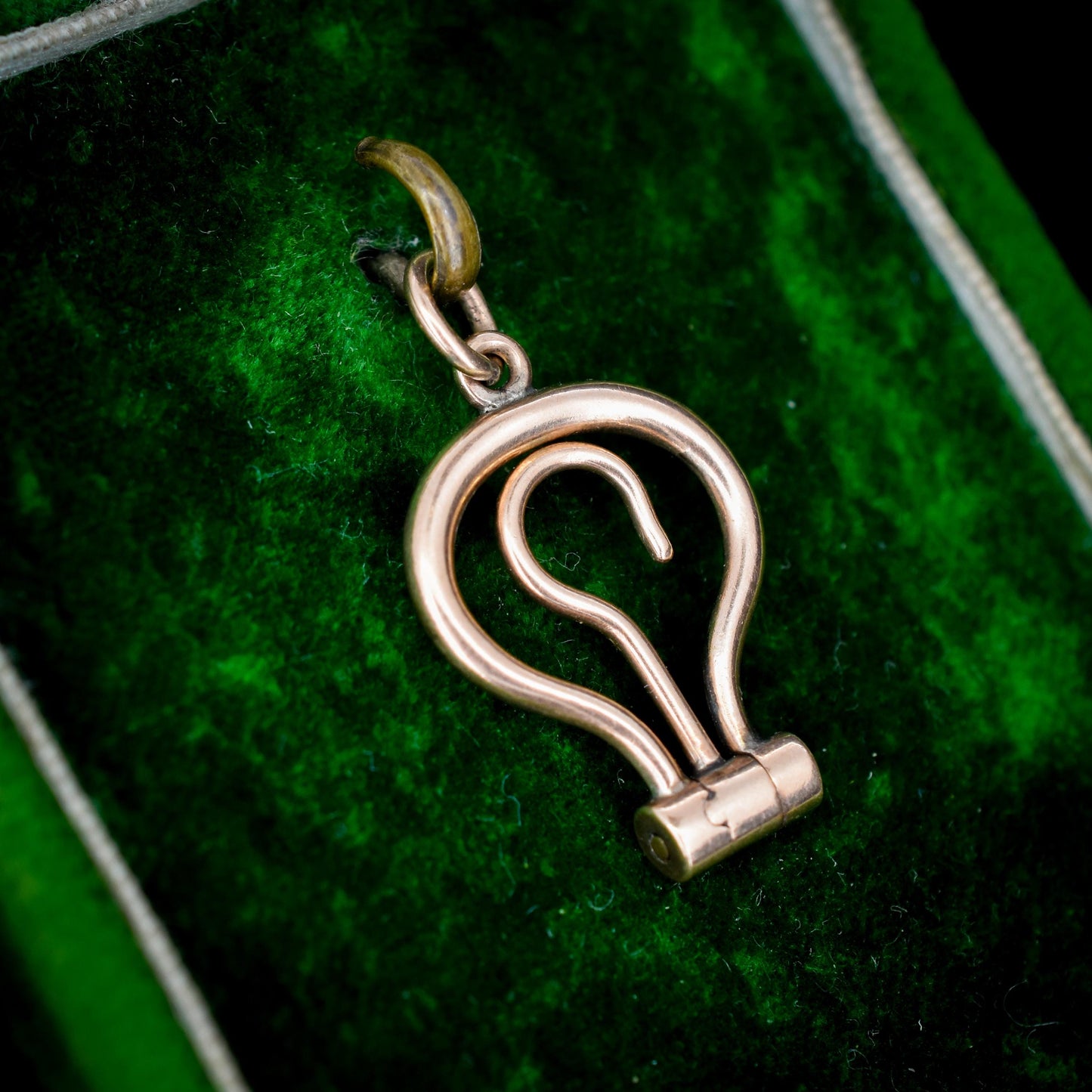 Antique Victorian 9ct Gold Folding Button Hook Pendant - Extender