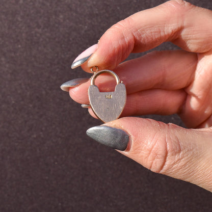 Antique Edwardian 15ct Gold Heart Padlock Pendant