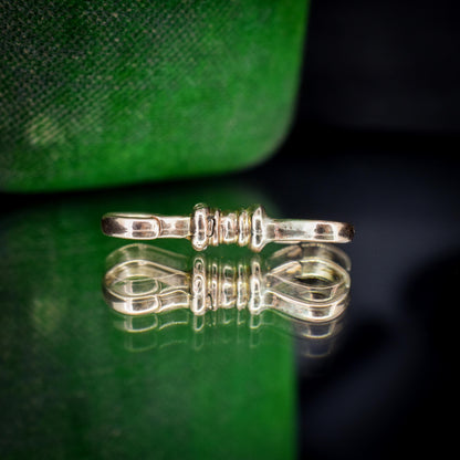 Rare Antique 9ct Gold Double Sided Dog Clip