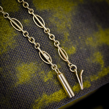 Antique 9ct Yellow Gold Fancy Chain with Barrel Clasp | 17"