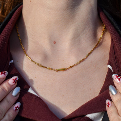 Antique 9ct Yellow Gold Fancy Chain with Barrel Clasp | 17"