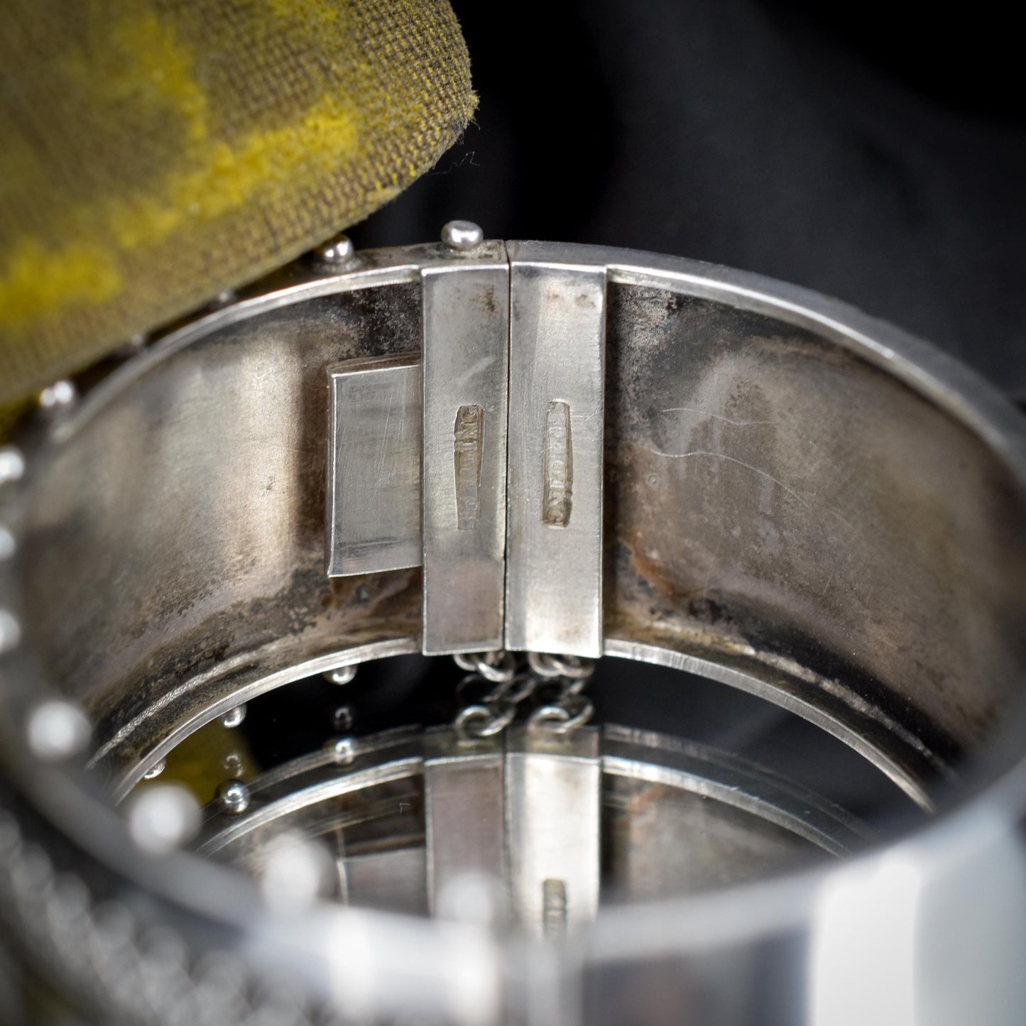 Antique Victorian Silver Aesthetic Movement Cuff Bangle Bracelet