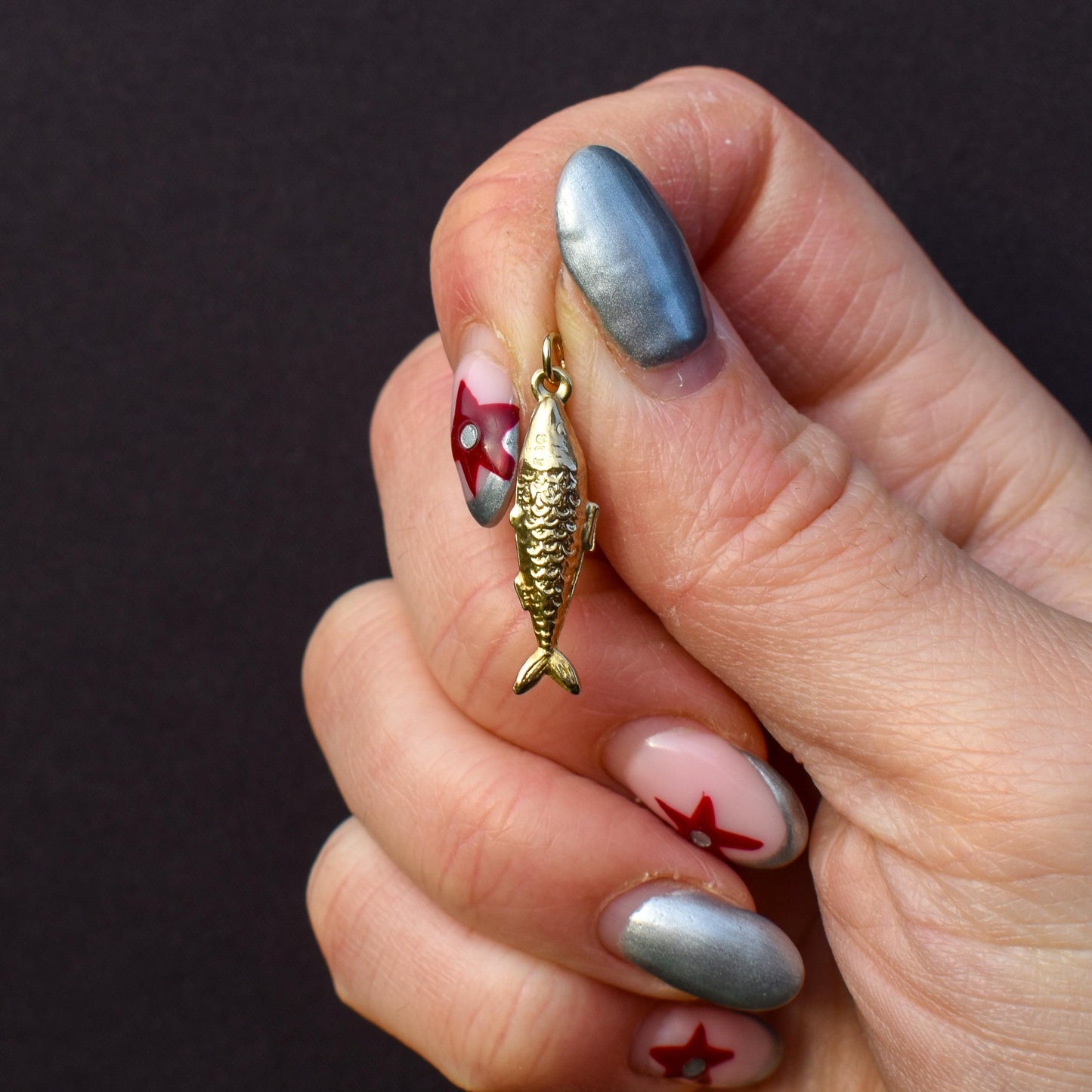 Vintage 9ct Gold Fish Charm | Dated 1959