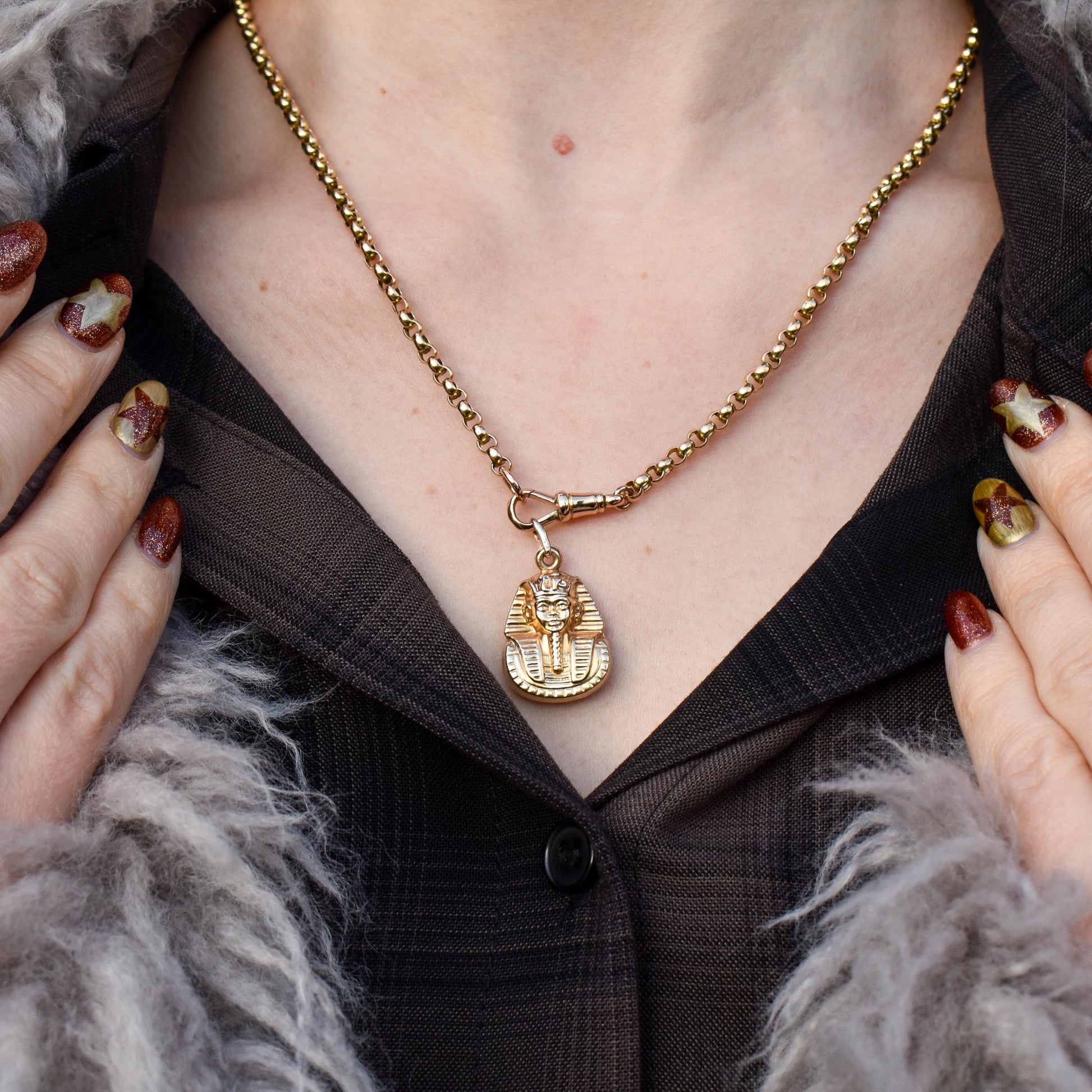 Vintage 9ct Gold Tutankhamun Egyptian Revival Charm