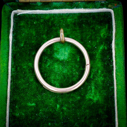 Antique Large 9ct Gold Split Ring, 27mm