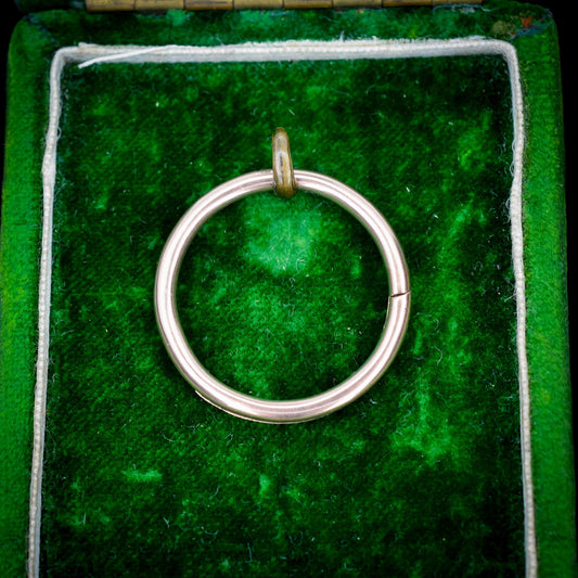 Antique Large 9ct Gold Split Ring, 27mm