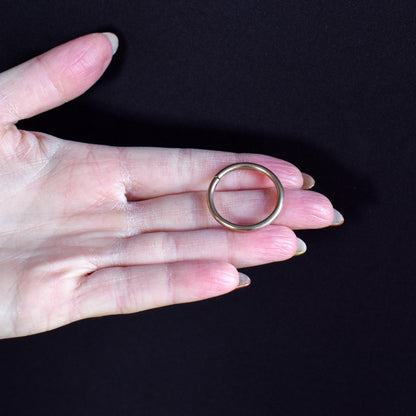 Antique Large 9ct Gold Split Ring, 27mm