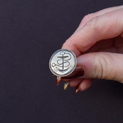 Antique Georgian Anchor Sterling Silver Fob Seal | Dated 1818