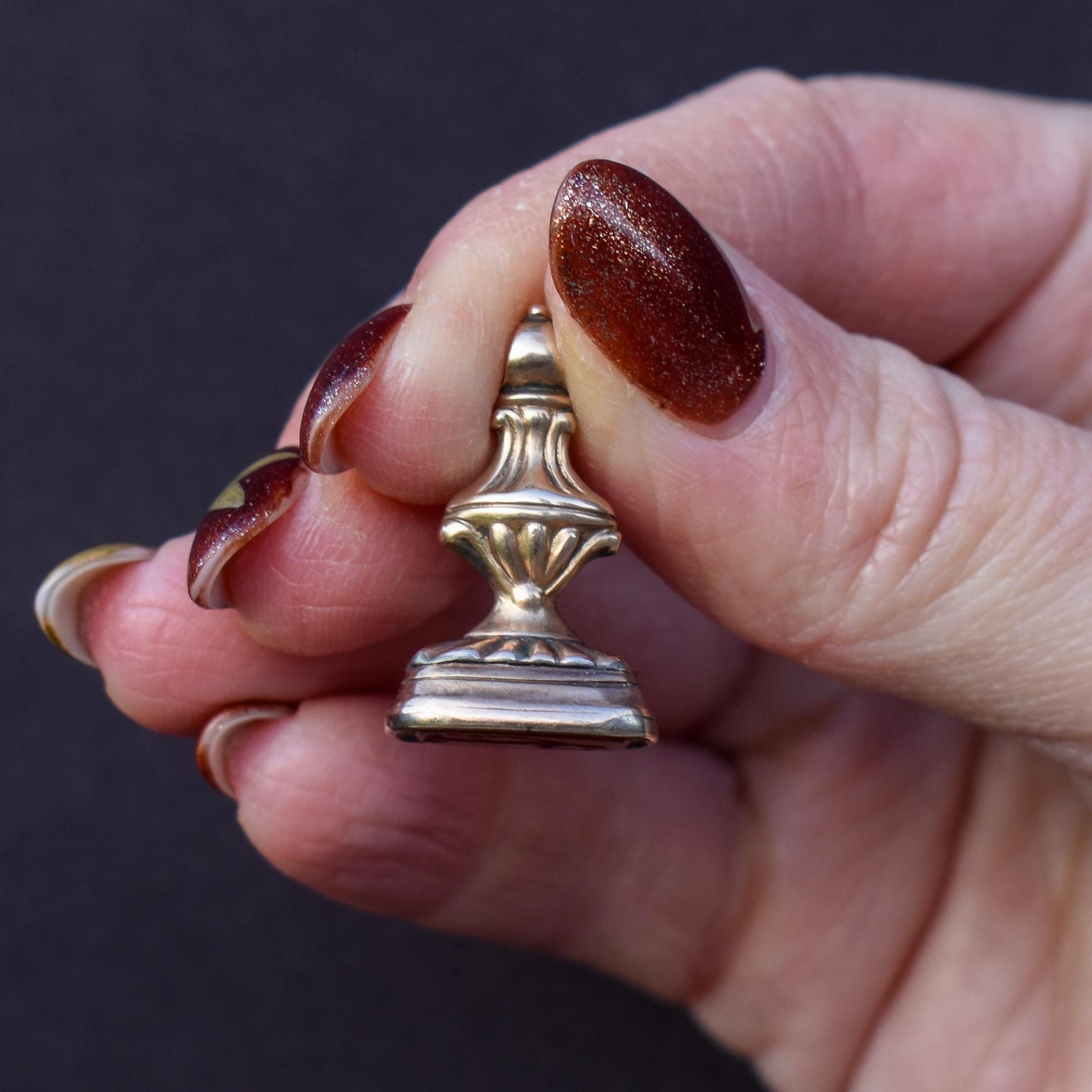 Antique Carnelian Greek Figure Intaglio Gold Fob Pendant