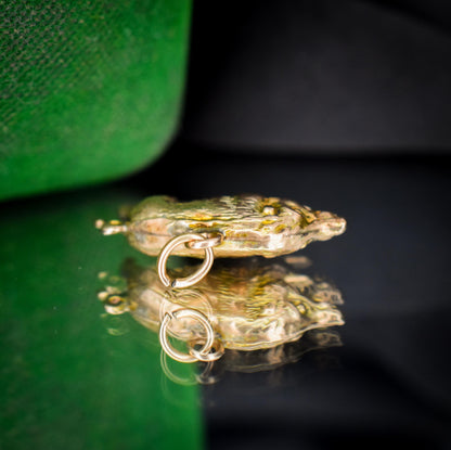 Antique 9ct Gold Boar Pig Charm Pendant