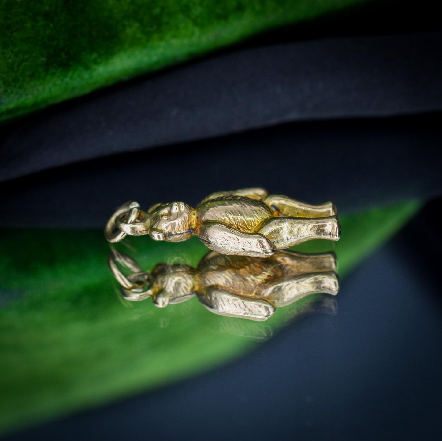 Antique 9ct Gold Teddy Bear Charm Pendant