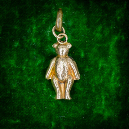 Antique 9ct Gold Teddy Bear Charm Pendant