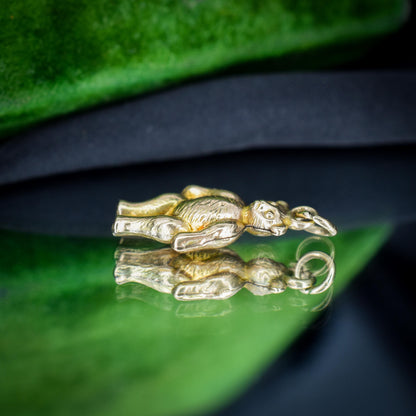 Antique 9ct Gold Teddy Bear Charm Pendant